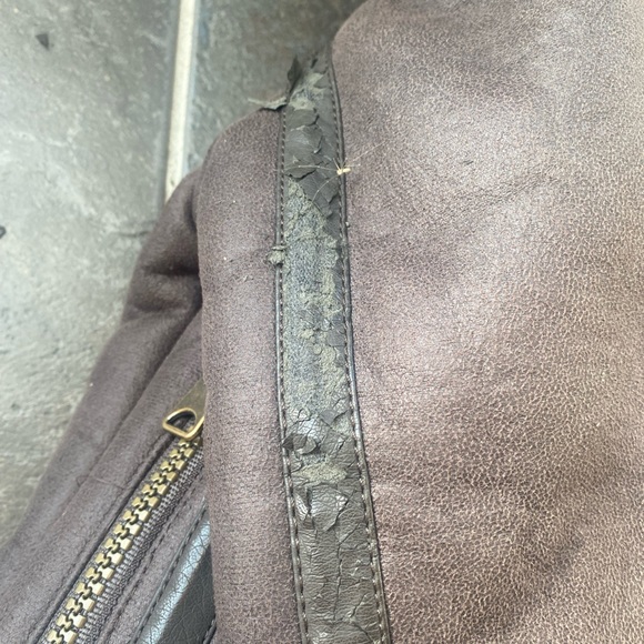 Faux suede Sherpa Moto jacket 6 - Picture 12 of 16